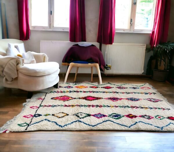 Tapis Ethéré - Berbère Azilal, Laine Naturelle et Coton