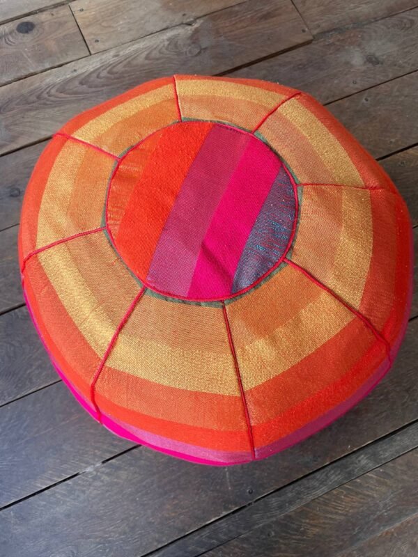 Pouf rond multi-couleurs