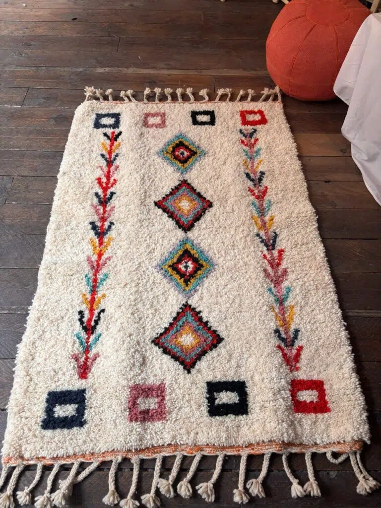 Tapis berbère L'Atlas Nomade en laine naturelle - Tapis & Trésors