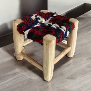 Mini tabouret Marocain en tissu recyclé