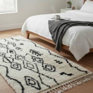 Tapis Berbère Tribal Ébène