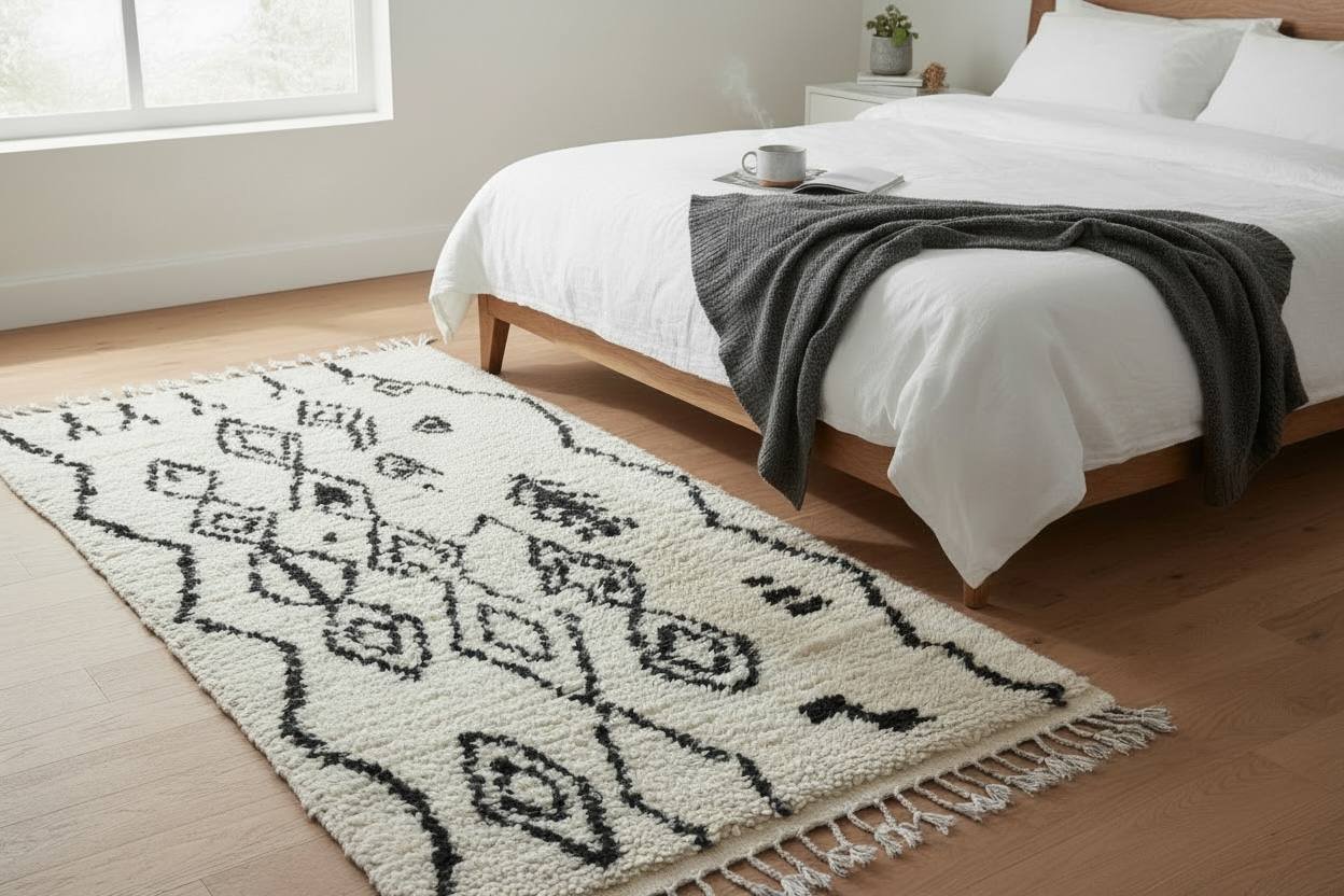 tapis tribal montpellier en laine berber