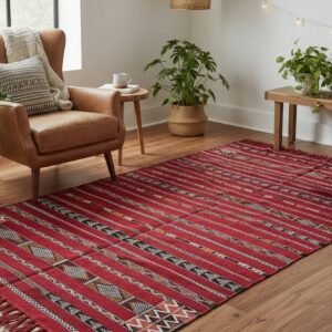 Kilim Berbère Rouge Grenat MONTPELLIER